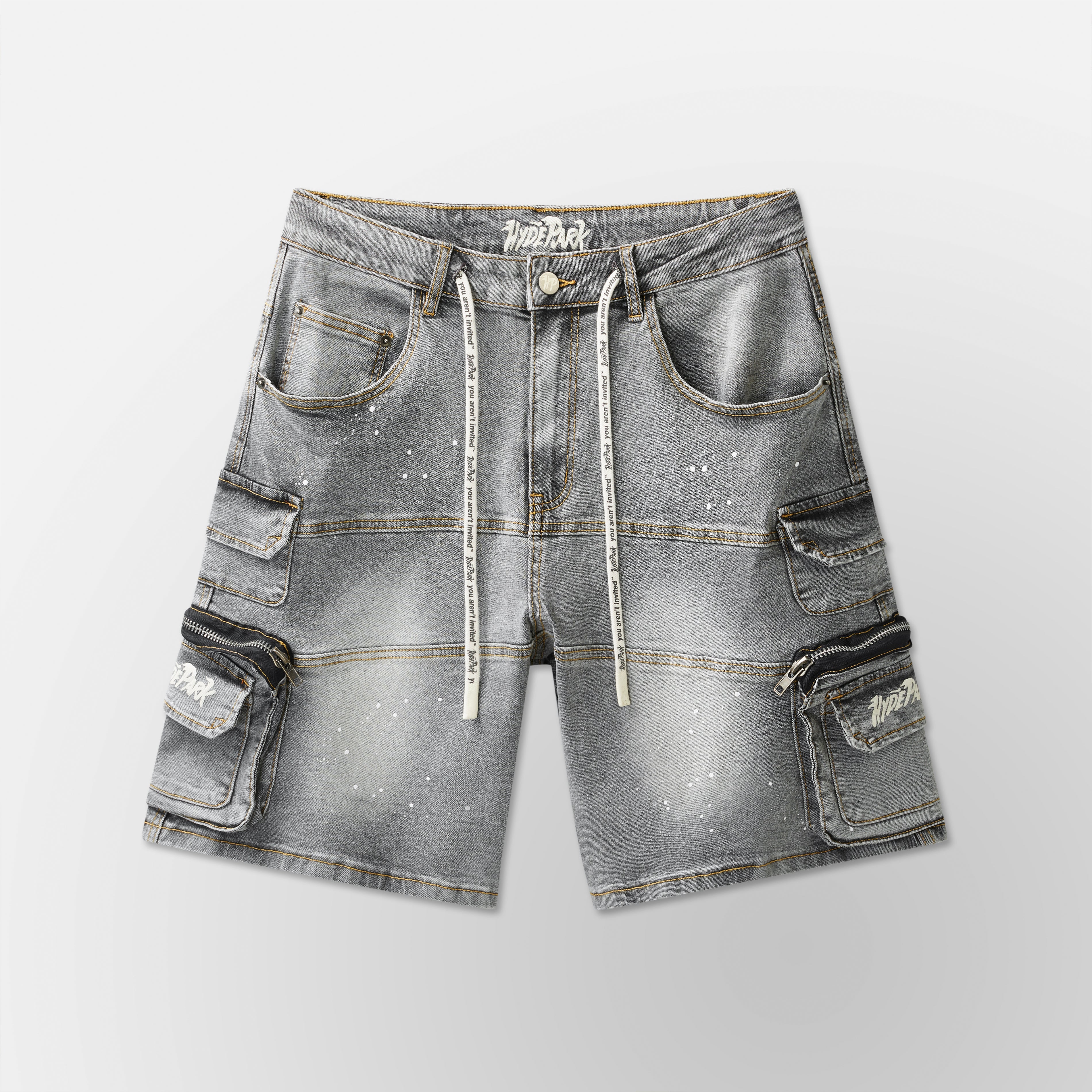 Velocity Cargo Denim Short - Grey