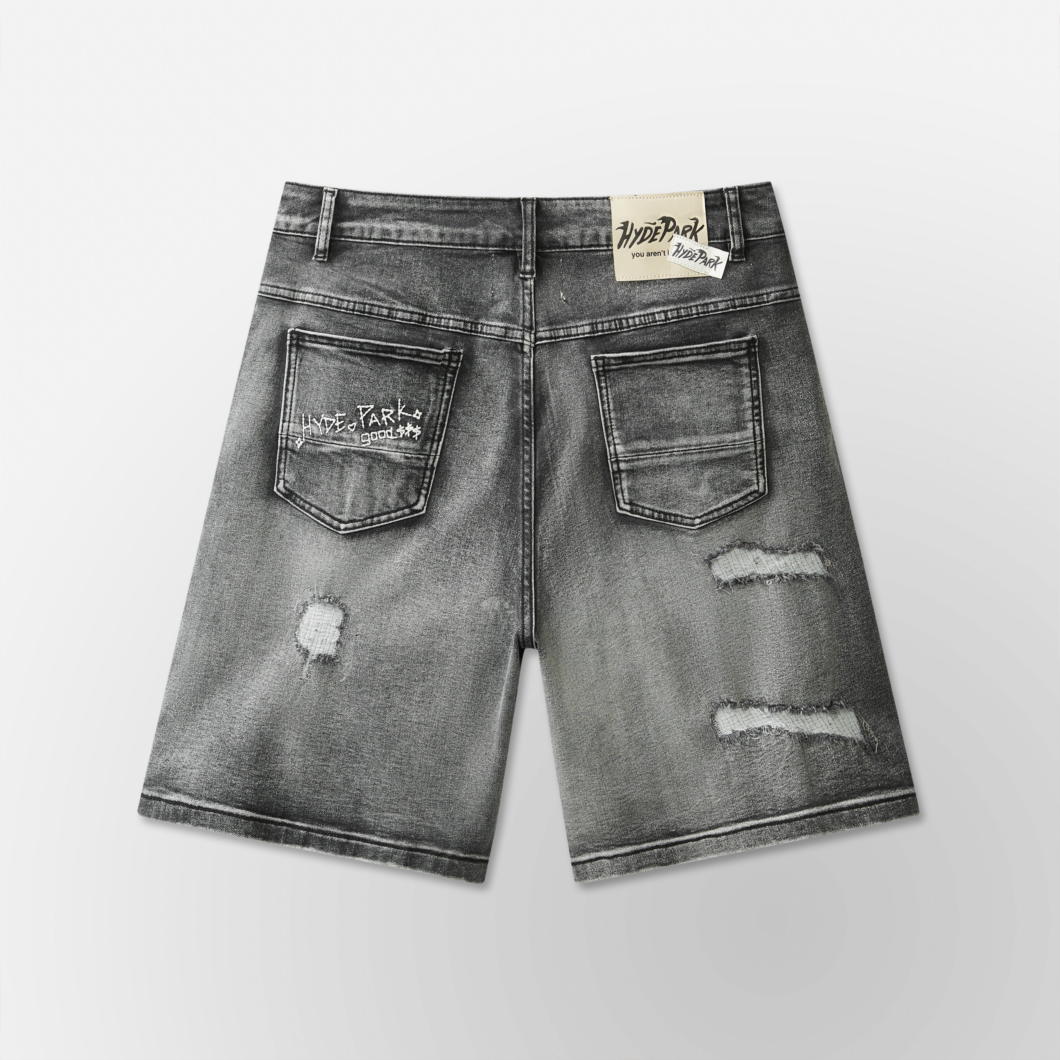 Double Denim Short - Black