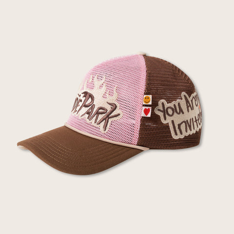 Nothing But Net Trucker - Pink/Brown