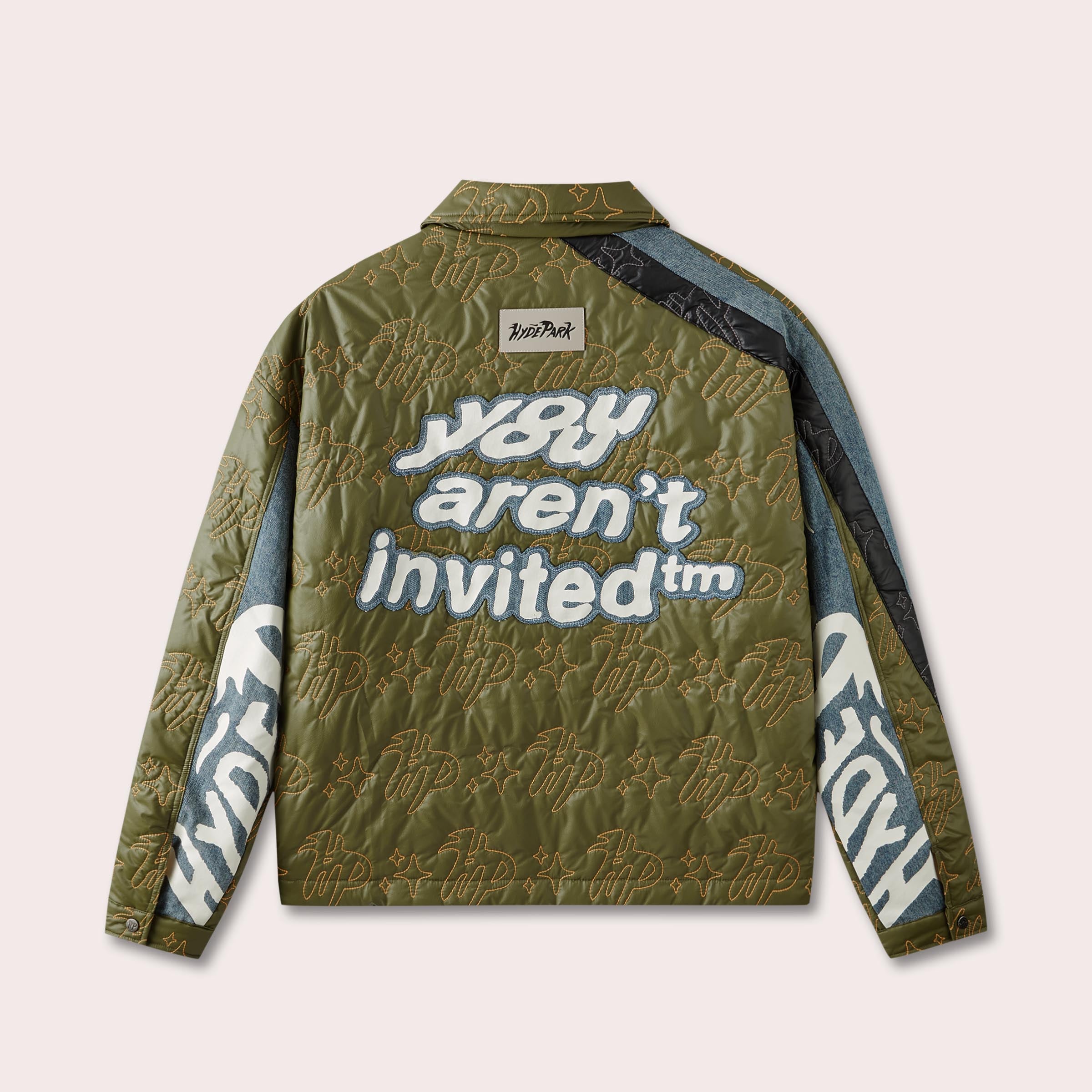 Moto Racer Coach Jacket - Olive Green