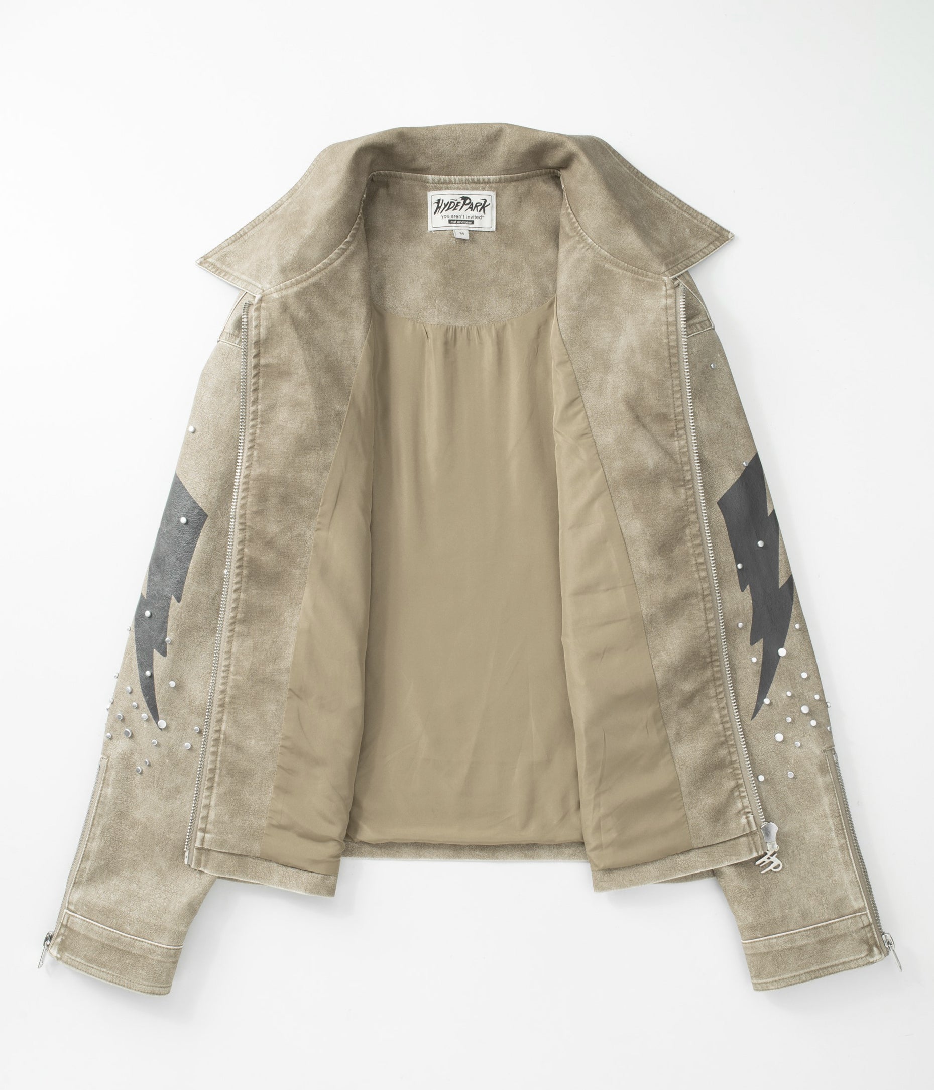 Super Speed Racer Moto Jacket - Collar - Sand