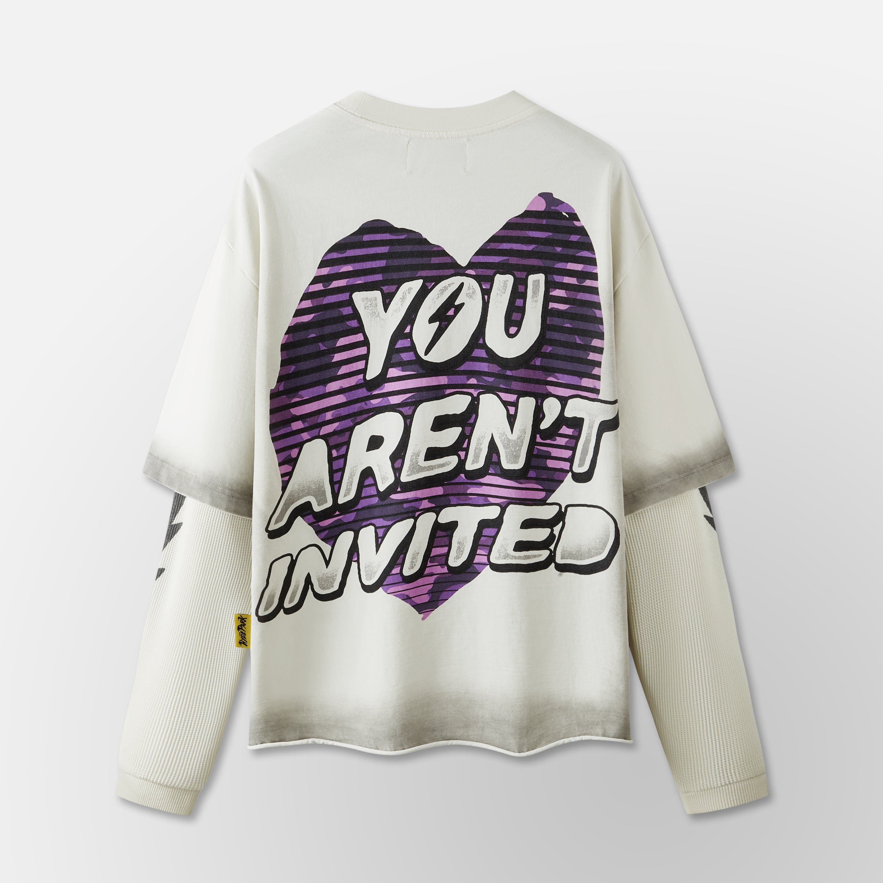 Yai-bolted camo heart -Cream purple camo