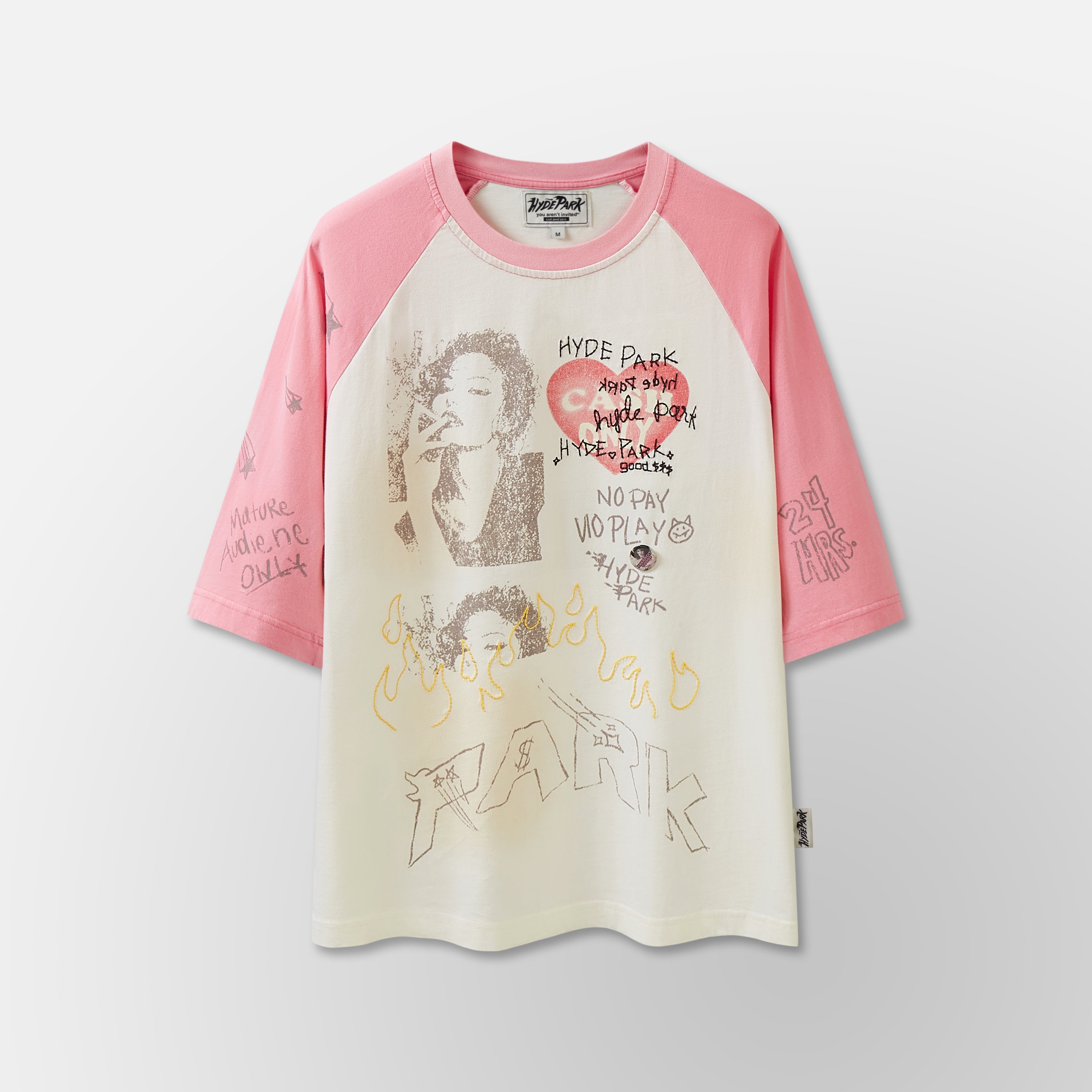 I Heart Cash Raglan- Pink