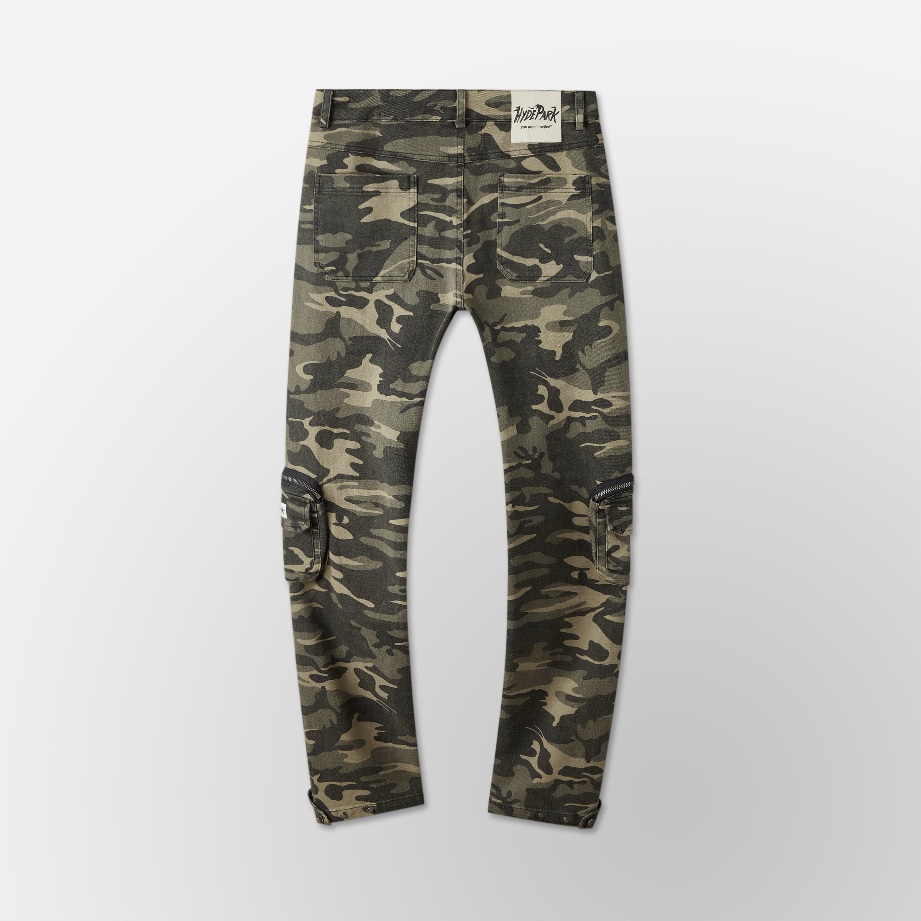 Skinny Vintage Cargo Pants - Green Camo