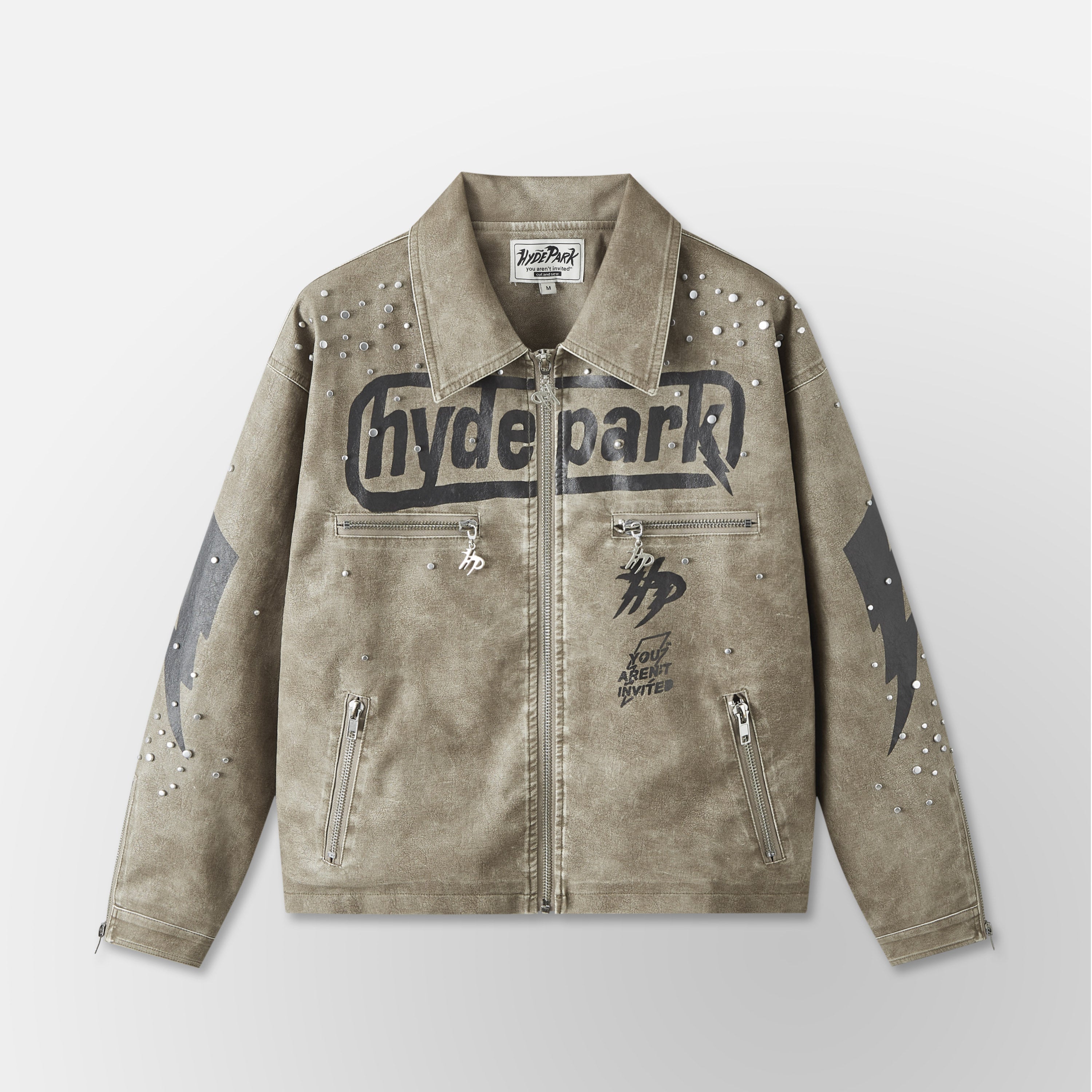 Super Speed Racer Moto Jacket - Collar - Sand
