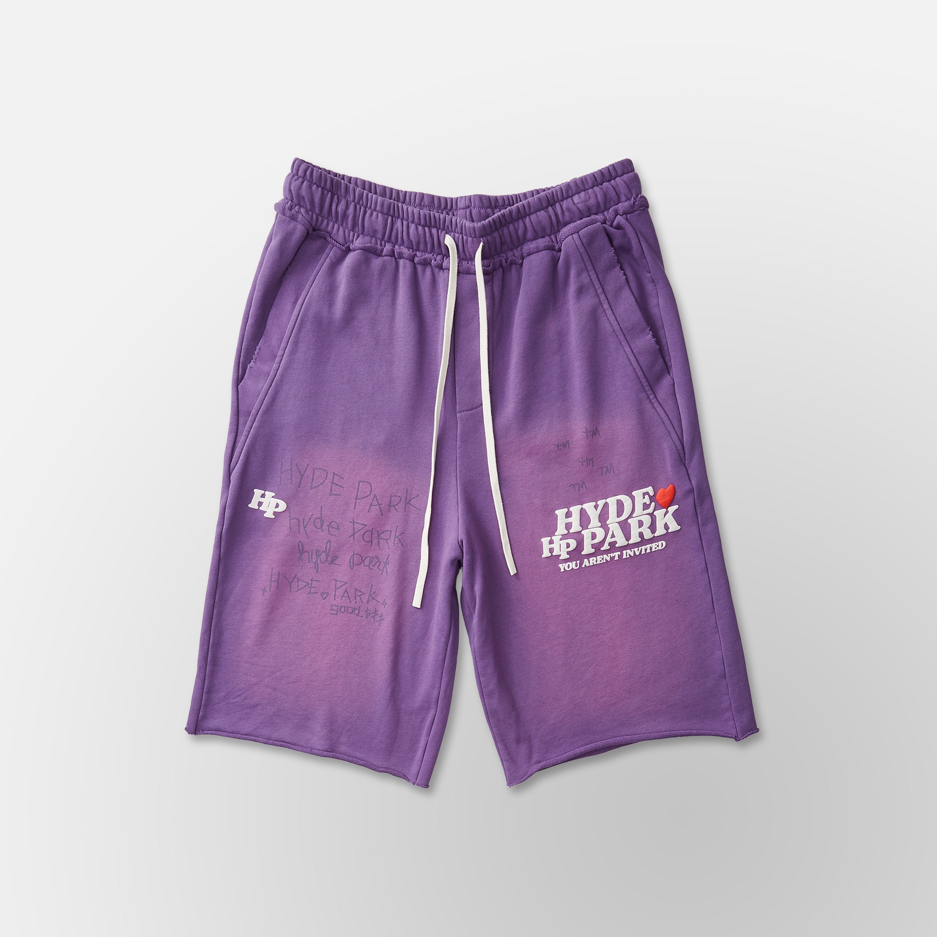 Slouch Cut Jogger Shorts - Purple