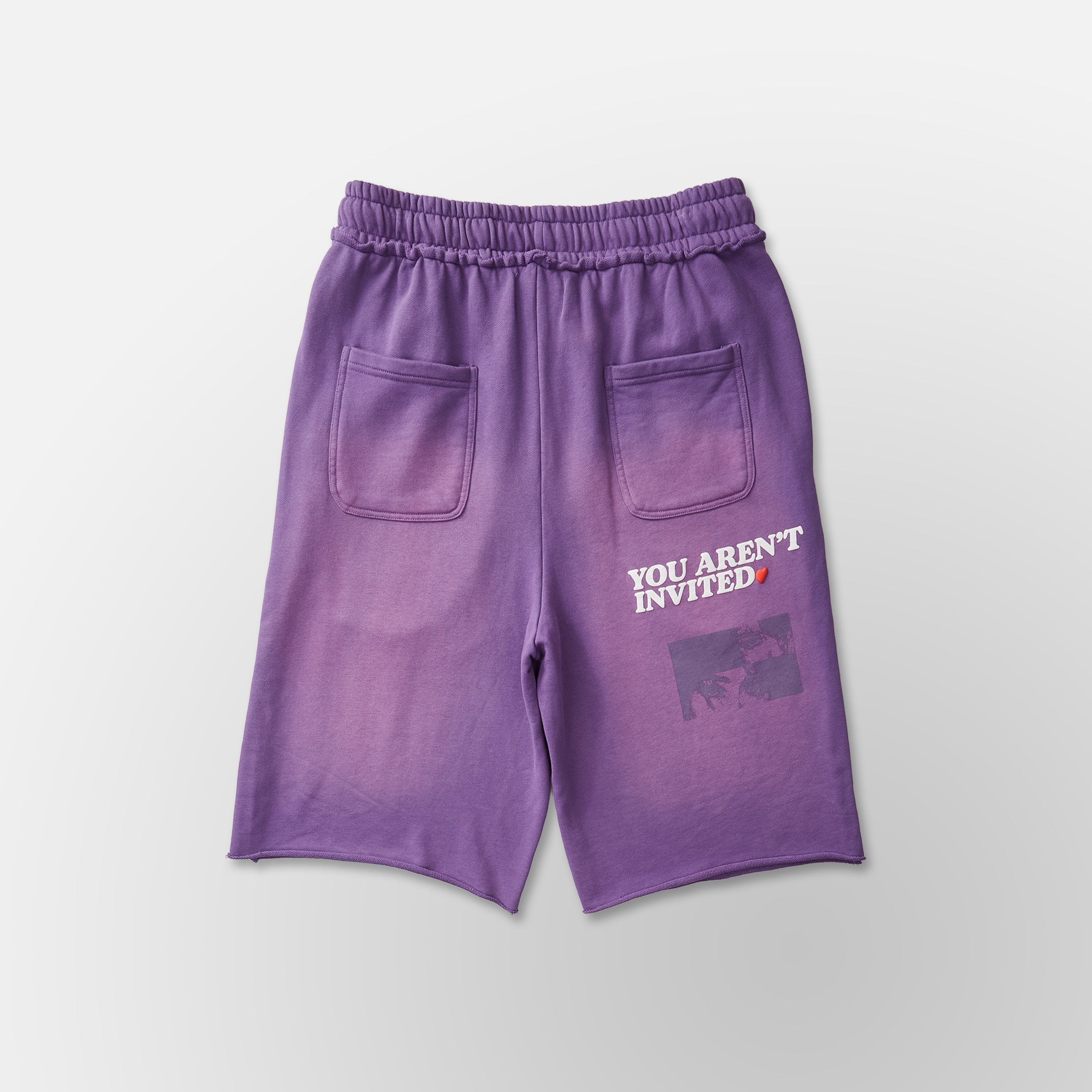 Slouch Cut Jogger Shorts - Purple