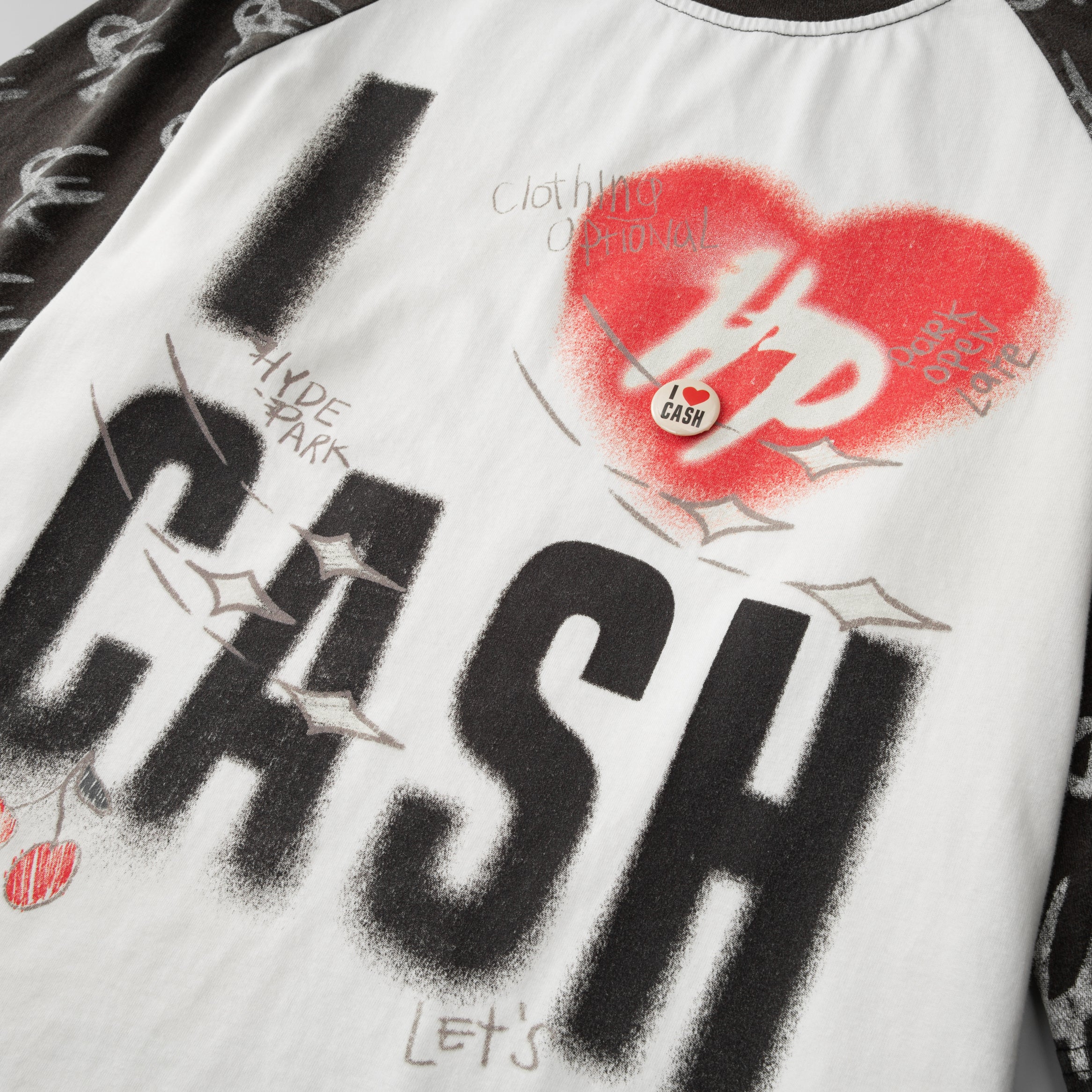 I Heart Cash Raglan- BLK