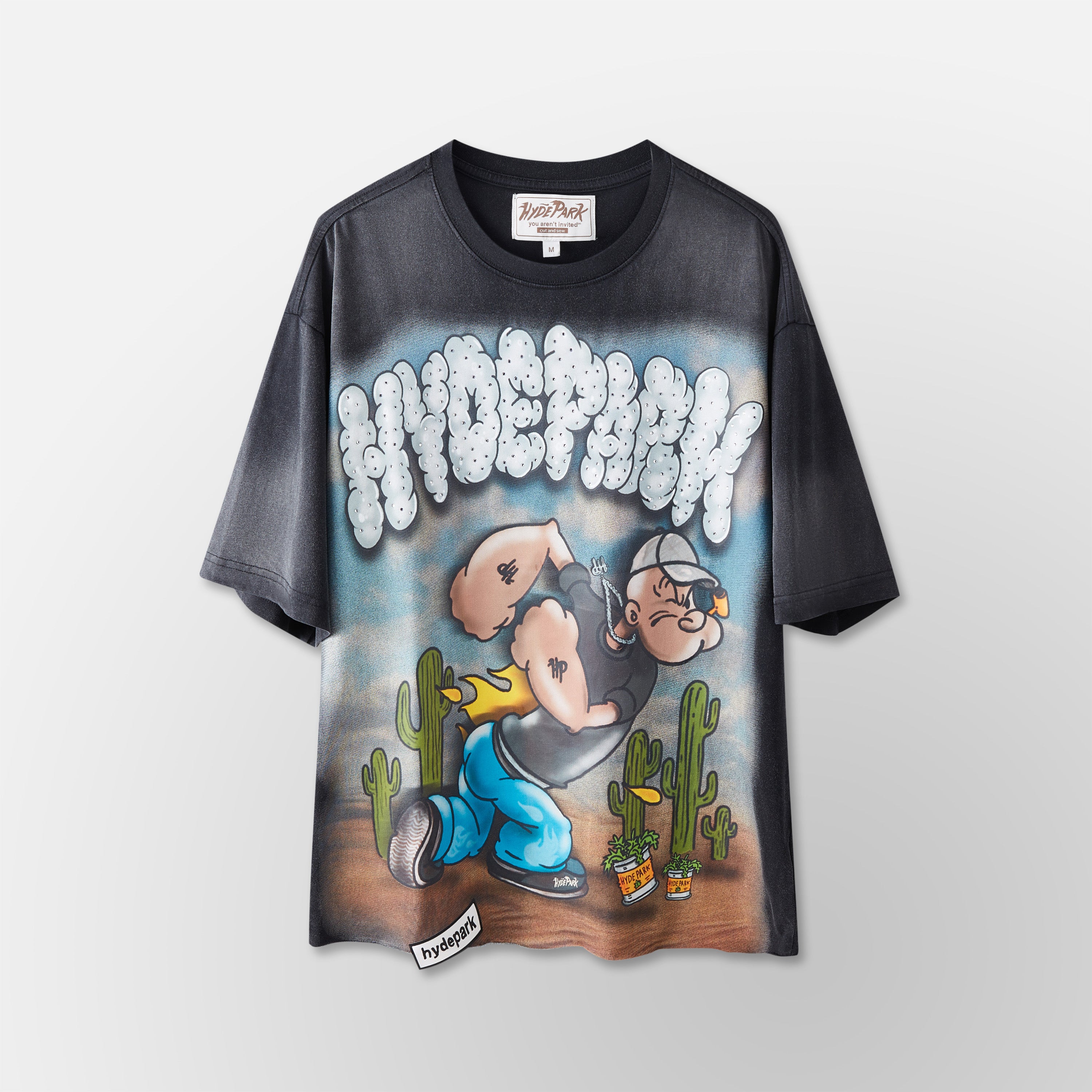 Puffing Spinach Tee - Black