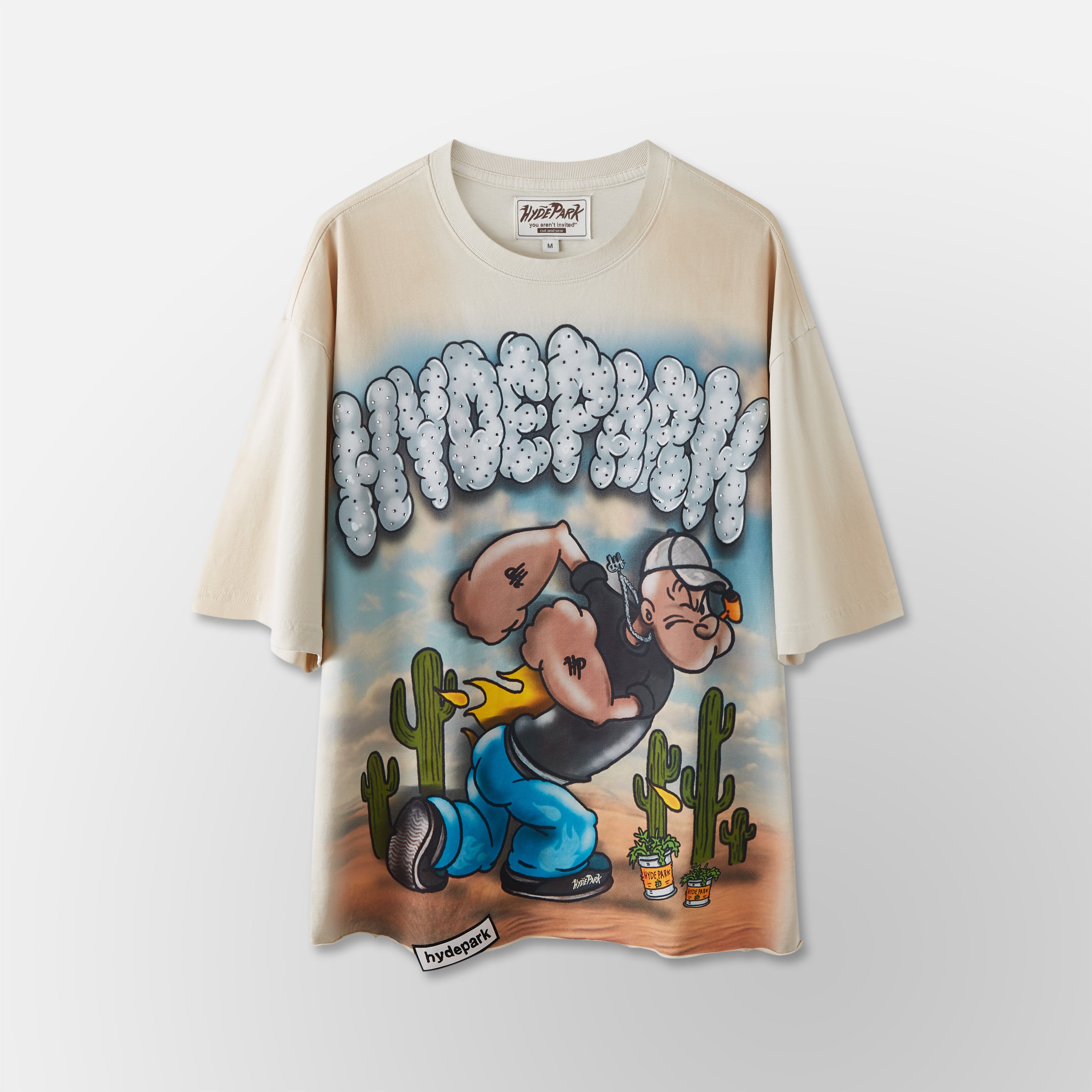 Puffing Spinach Tee - Cream
