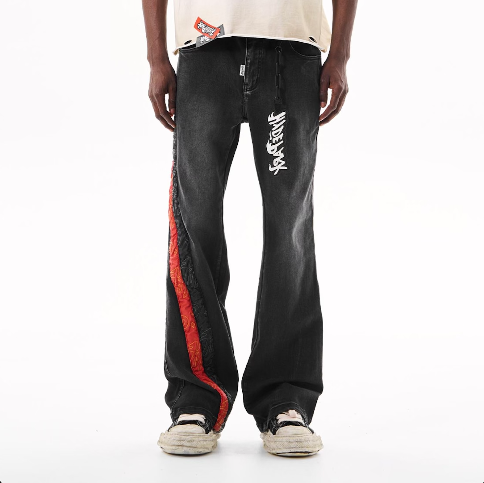 Moto Racer Denim Pant - Black