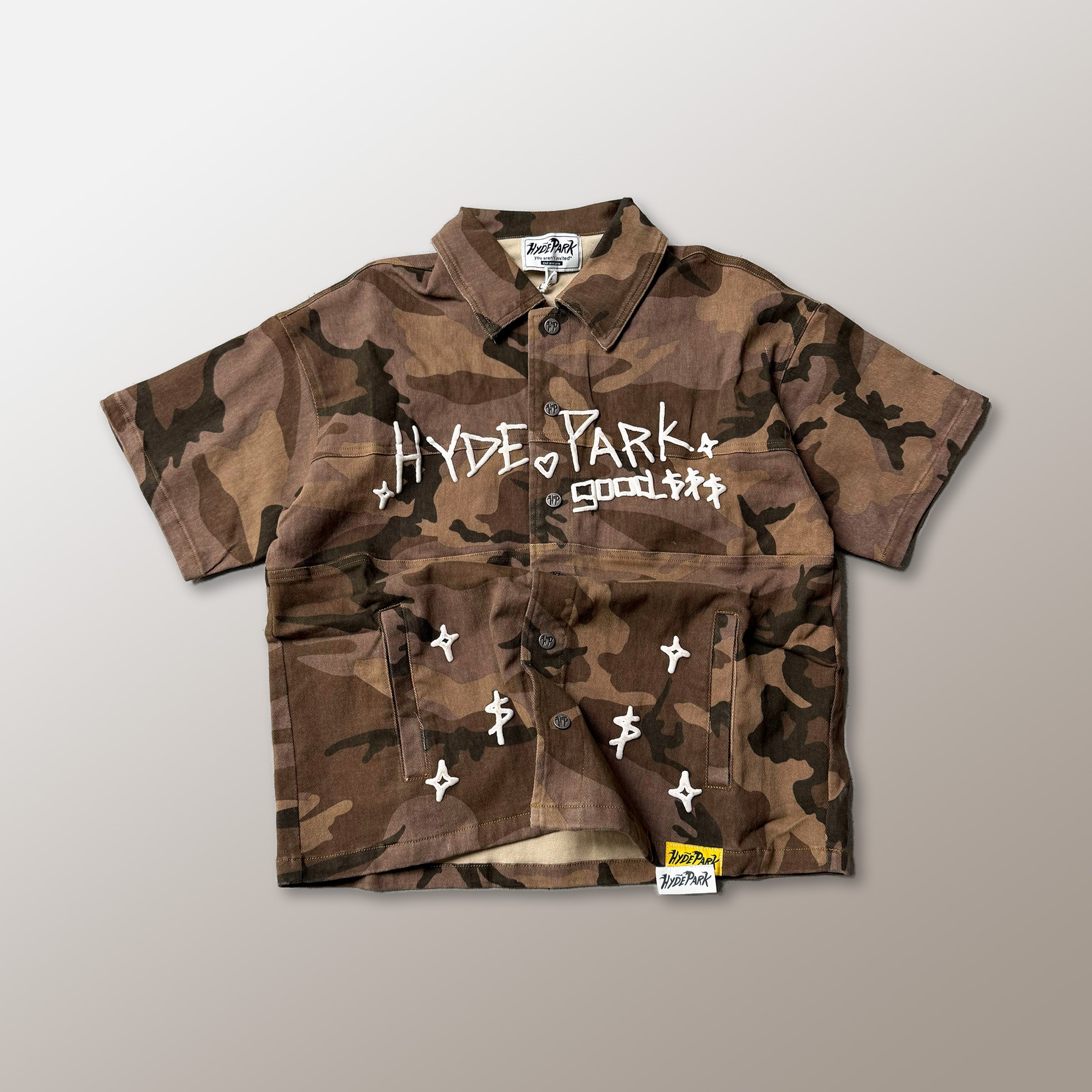 Urban Desert Camo Button Down Fatigue - Brown
