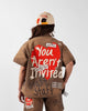Cash Only Work Shirt - STAFF - Brown with Red Heart