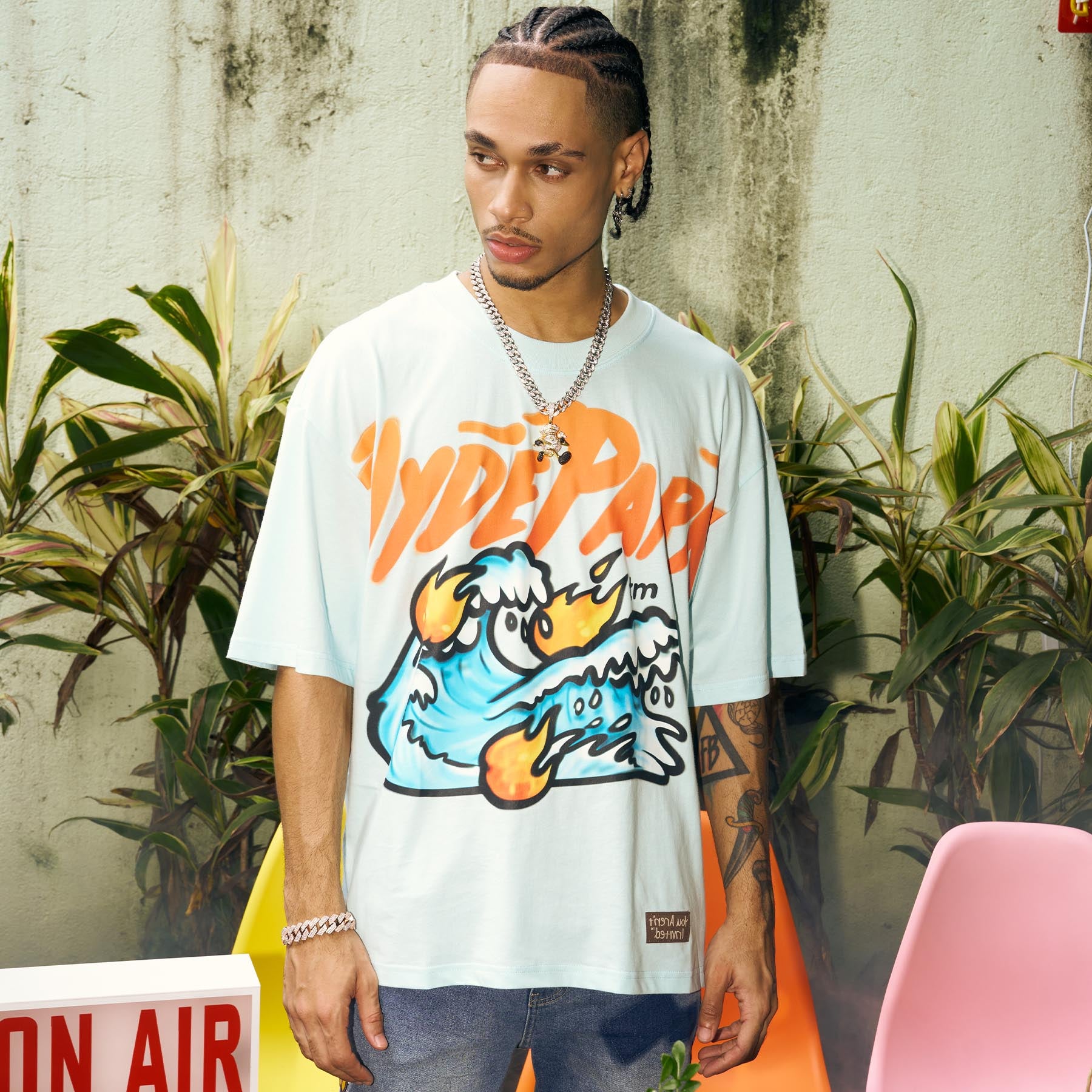 Tsunami Weekend Tee - Light Blue