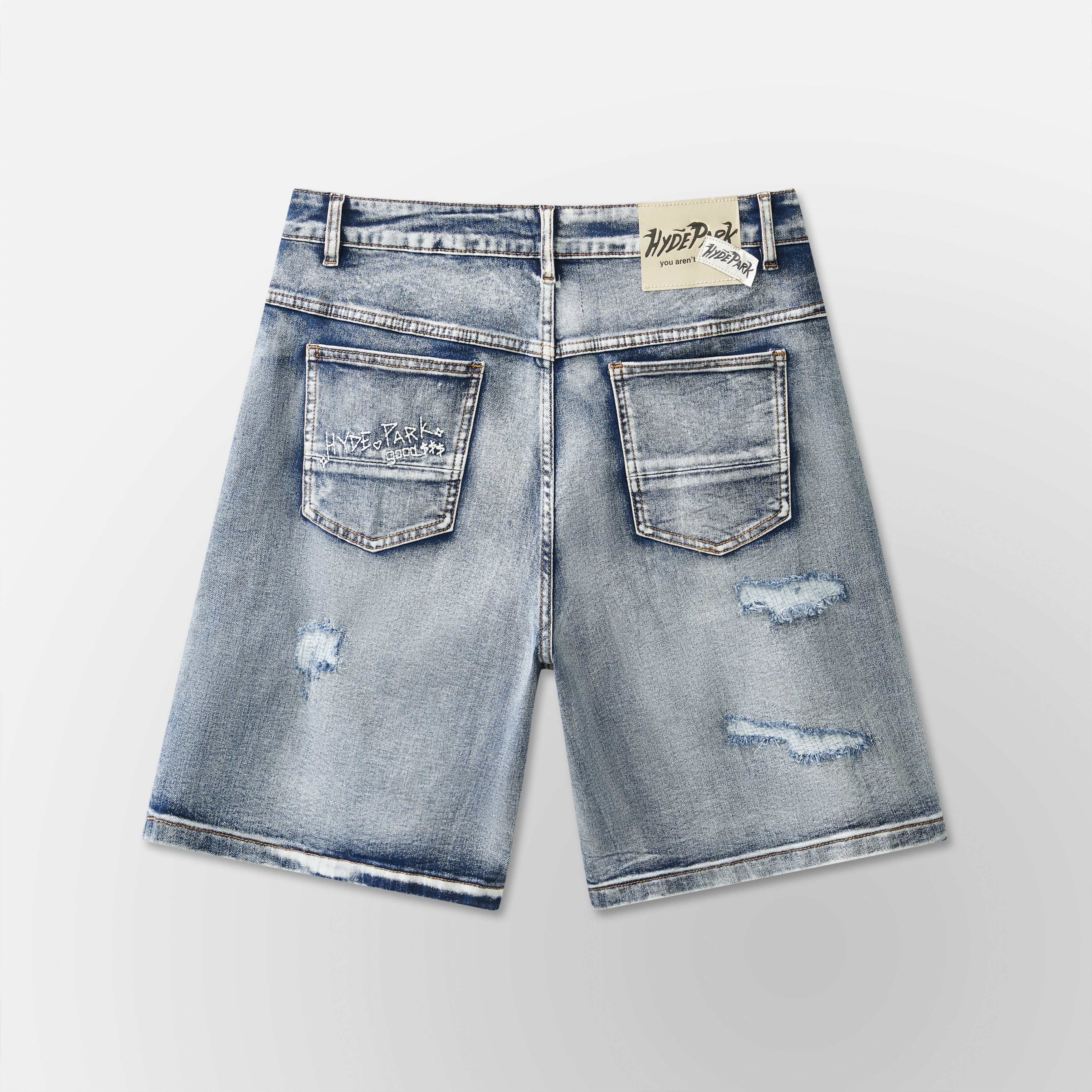 Double Denim Short - Blue
