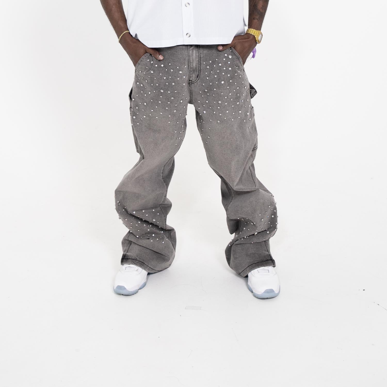 Jewels Denim Work Pants - Black