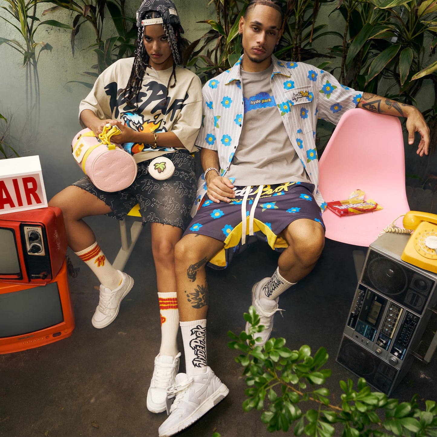 Mash Up The Weekend Shorts - Blue Lemon