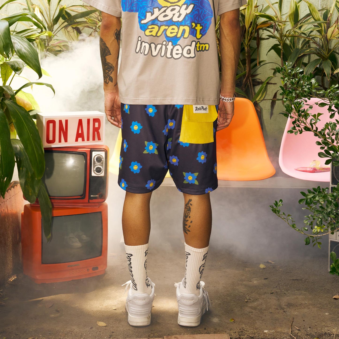 Mash Up The Weekend Shorts - Blue Lemon