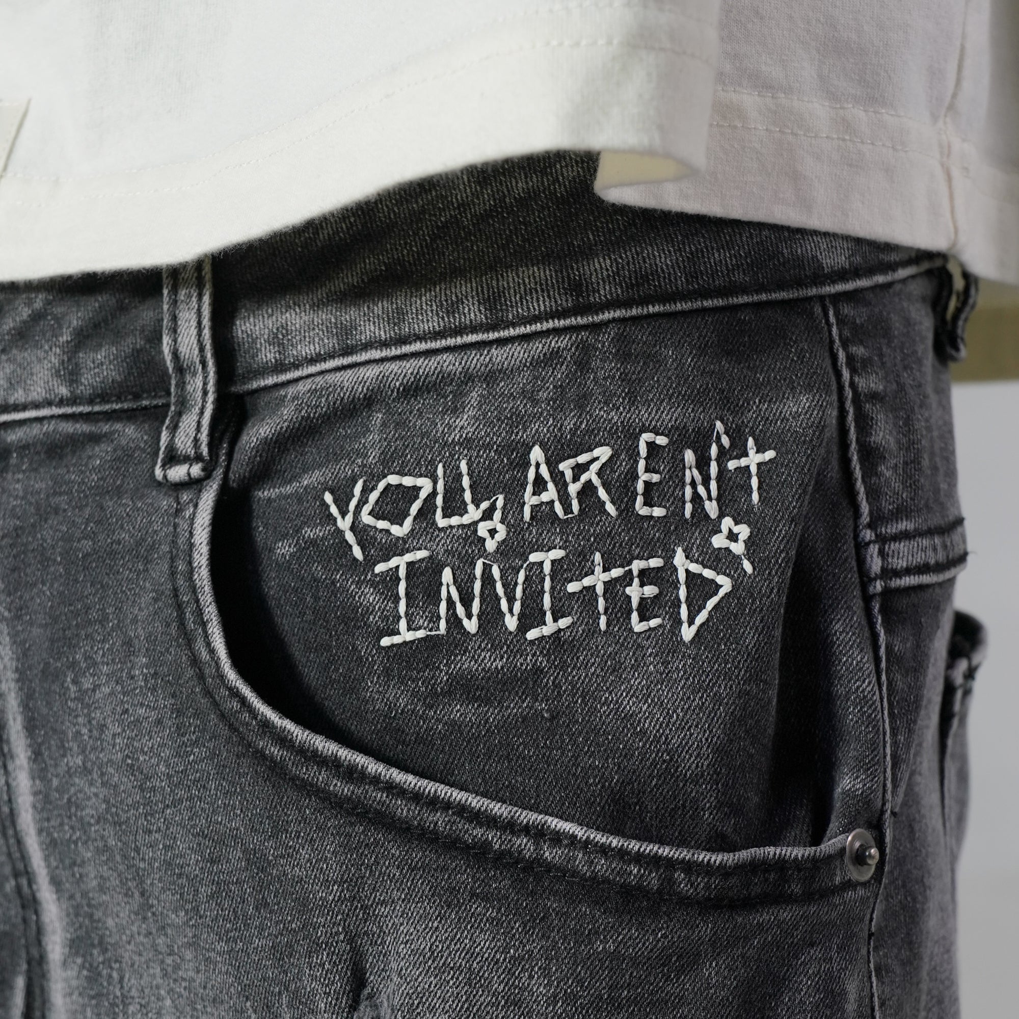 Double Denim Short - Black