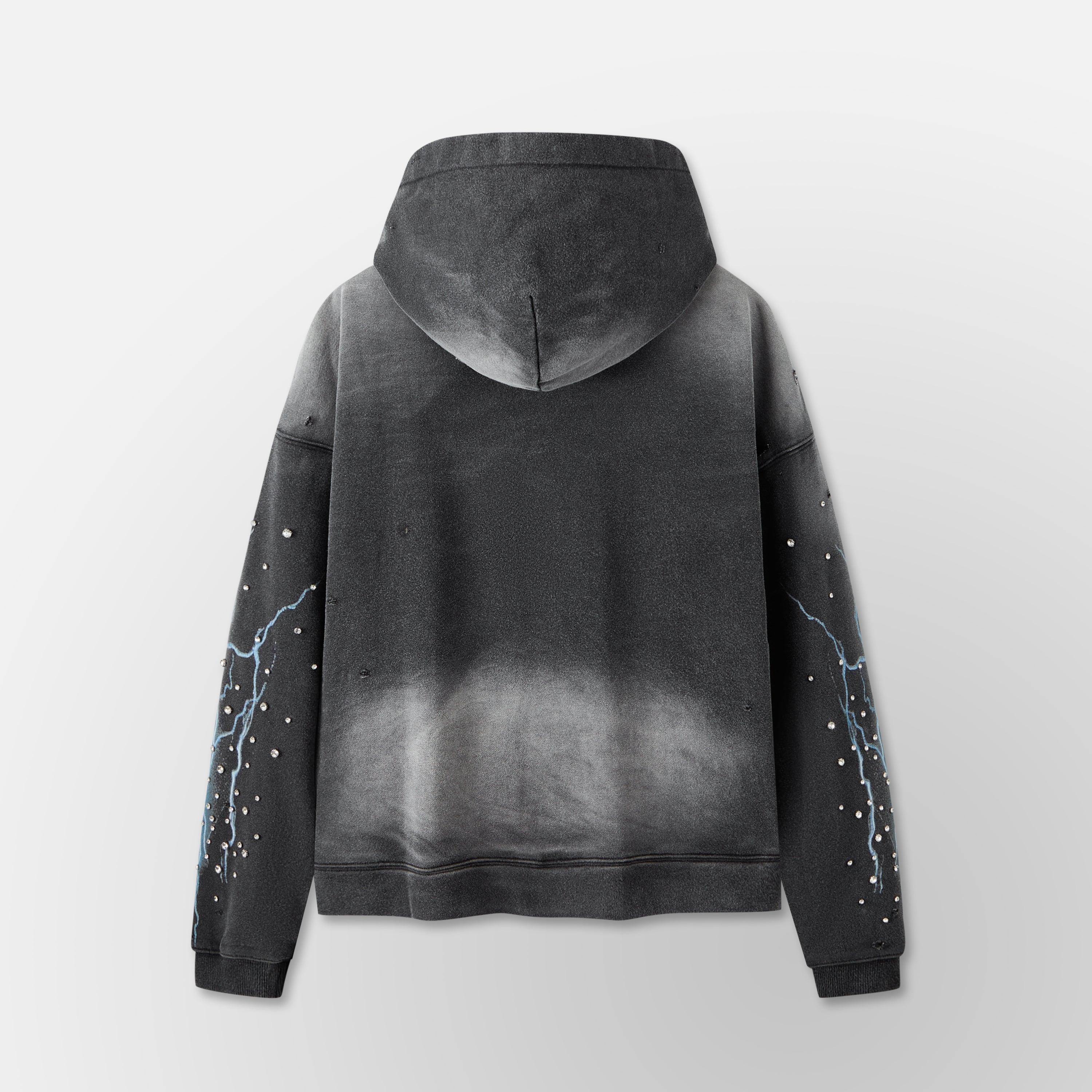 Grayskull- Throw Back- Full ZIP Hoodie- Black