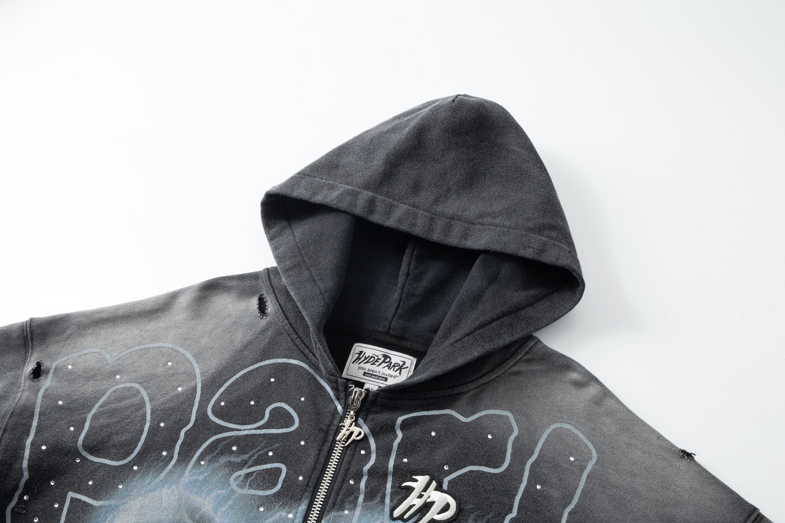 Grayskull- Throw Back- Full ZIP Hoodie- Black