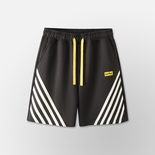 Relax Striped Shorts  - Black