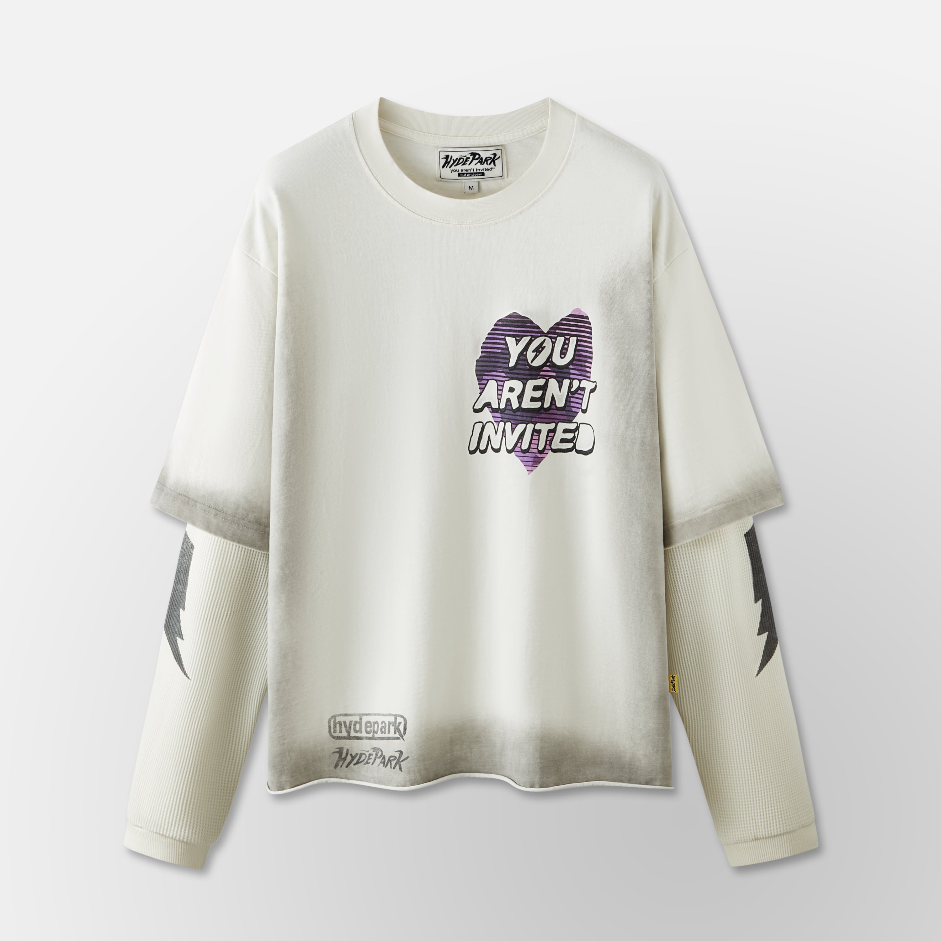 Yai-bolted camo heart -Cream purple camo