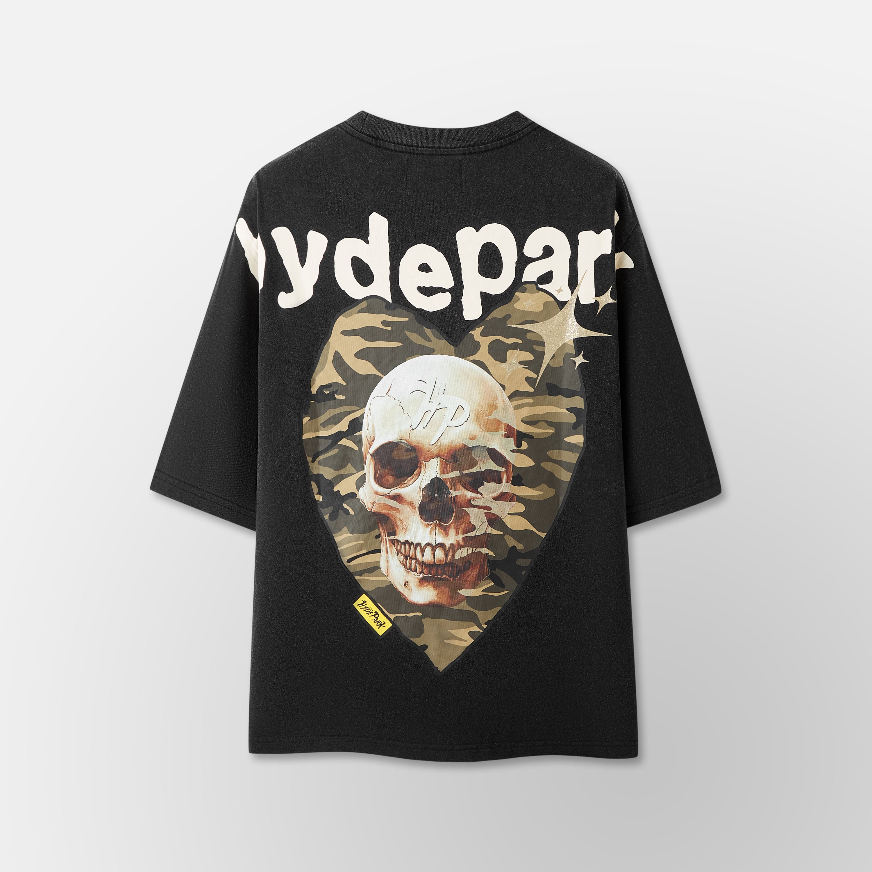 Power Skull Camo Heart  - Green/Black