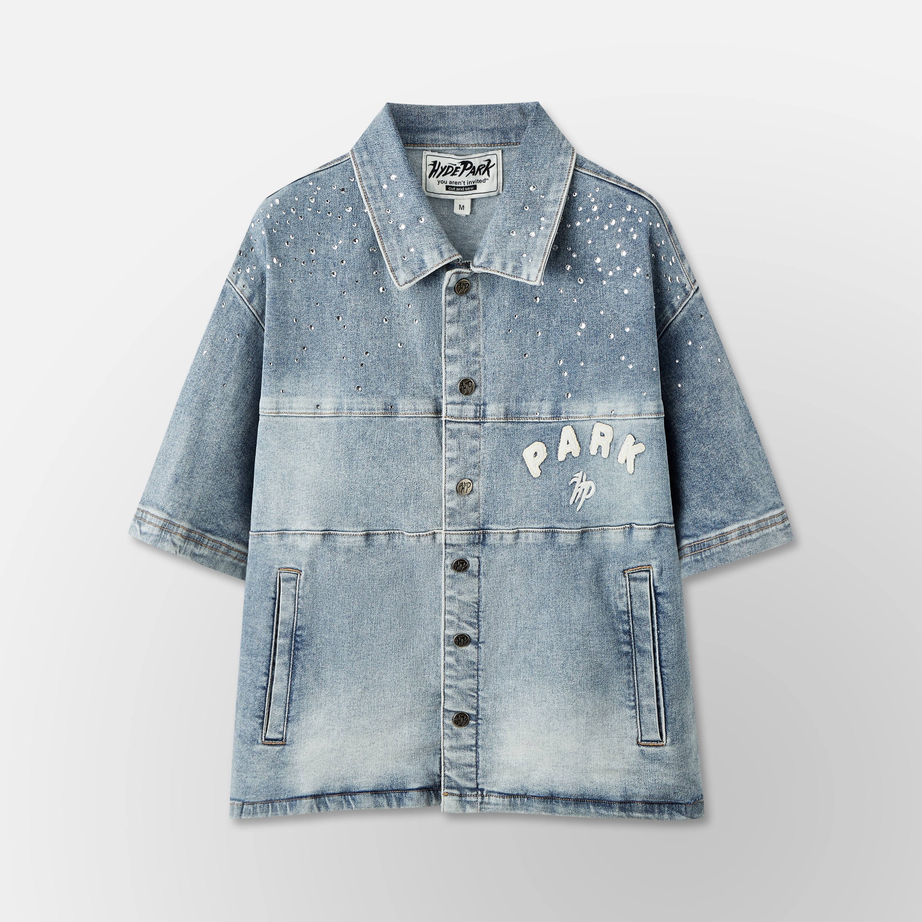 Studded Park Denim Work Shirt 2.0 - Blue