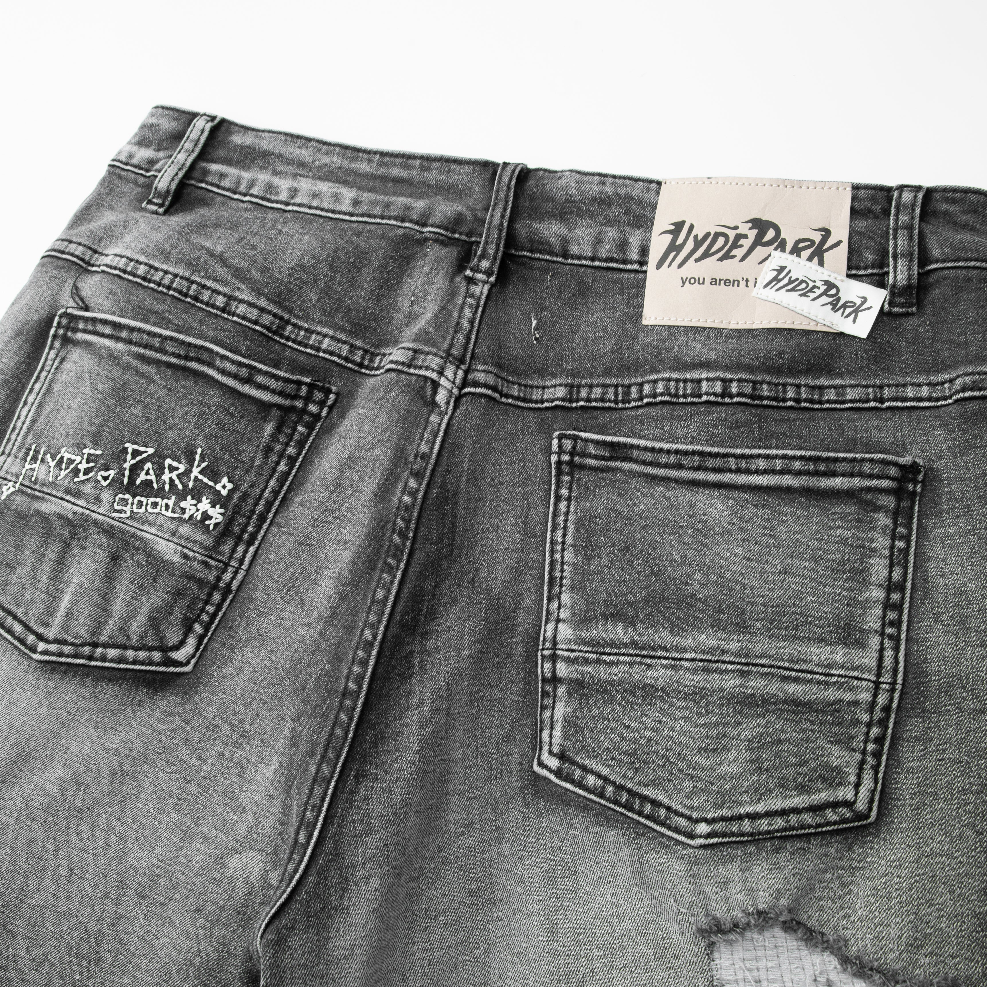 Double Denim Short - Black