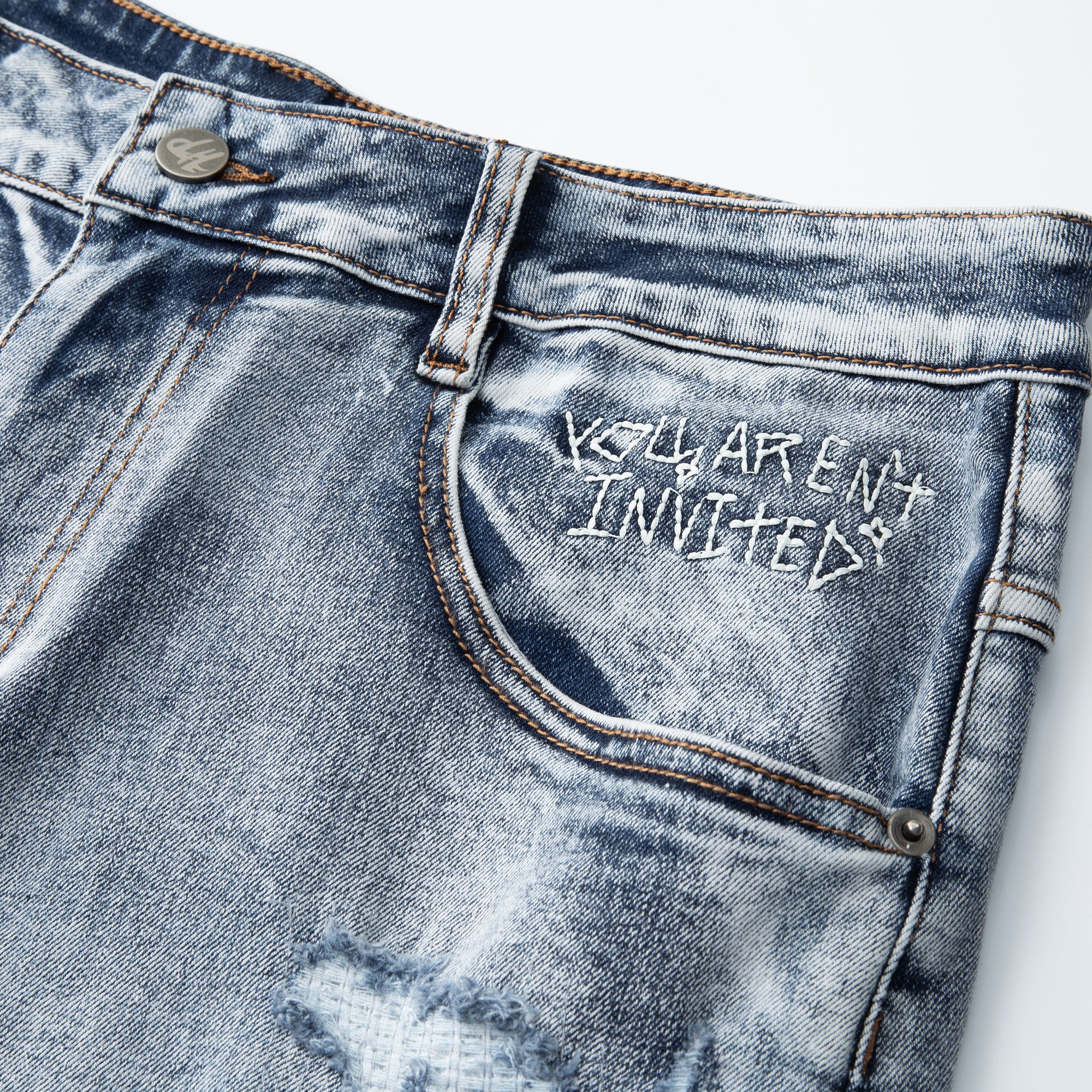 Double Denim Short - Blue