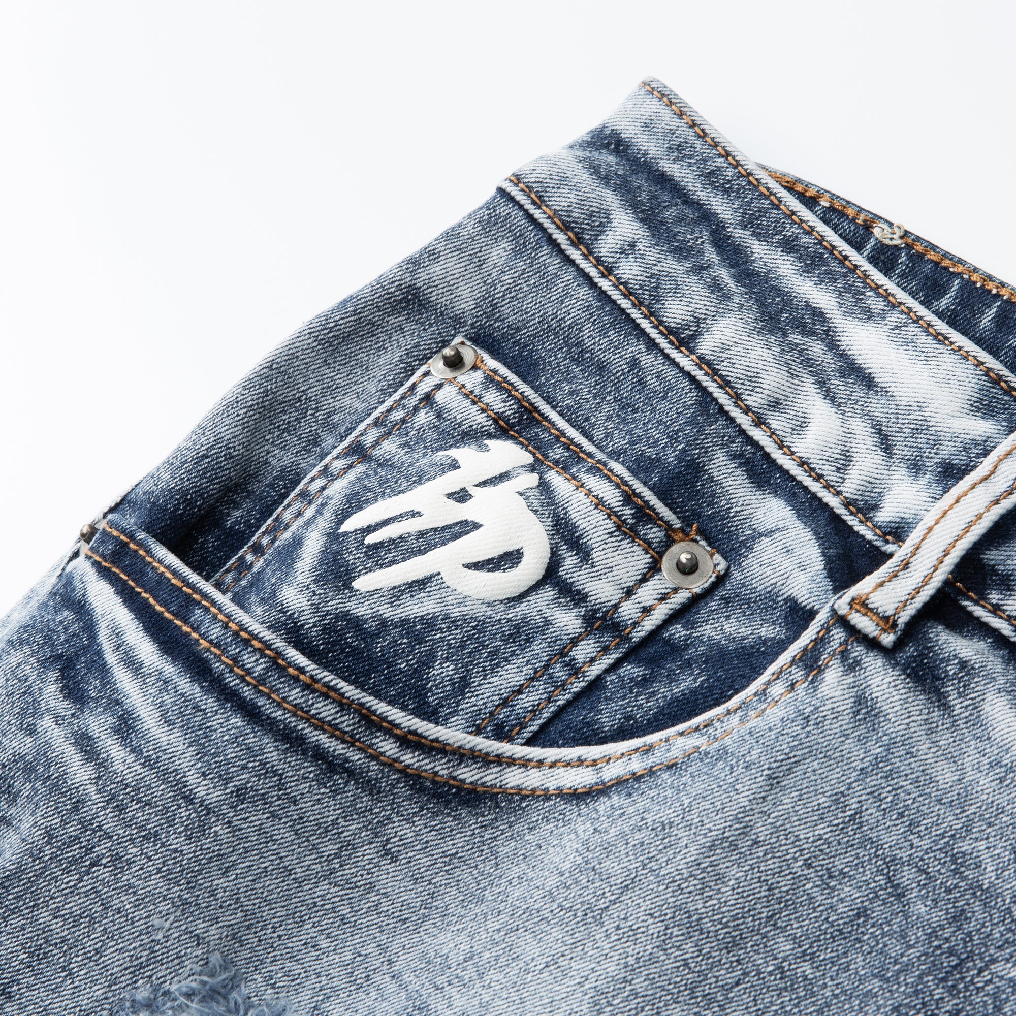 Double Denim Short - Blue