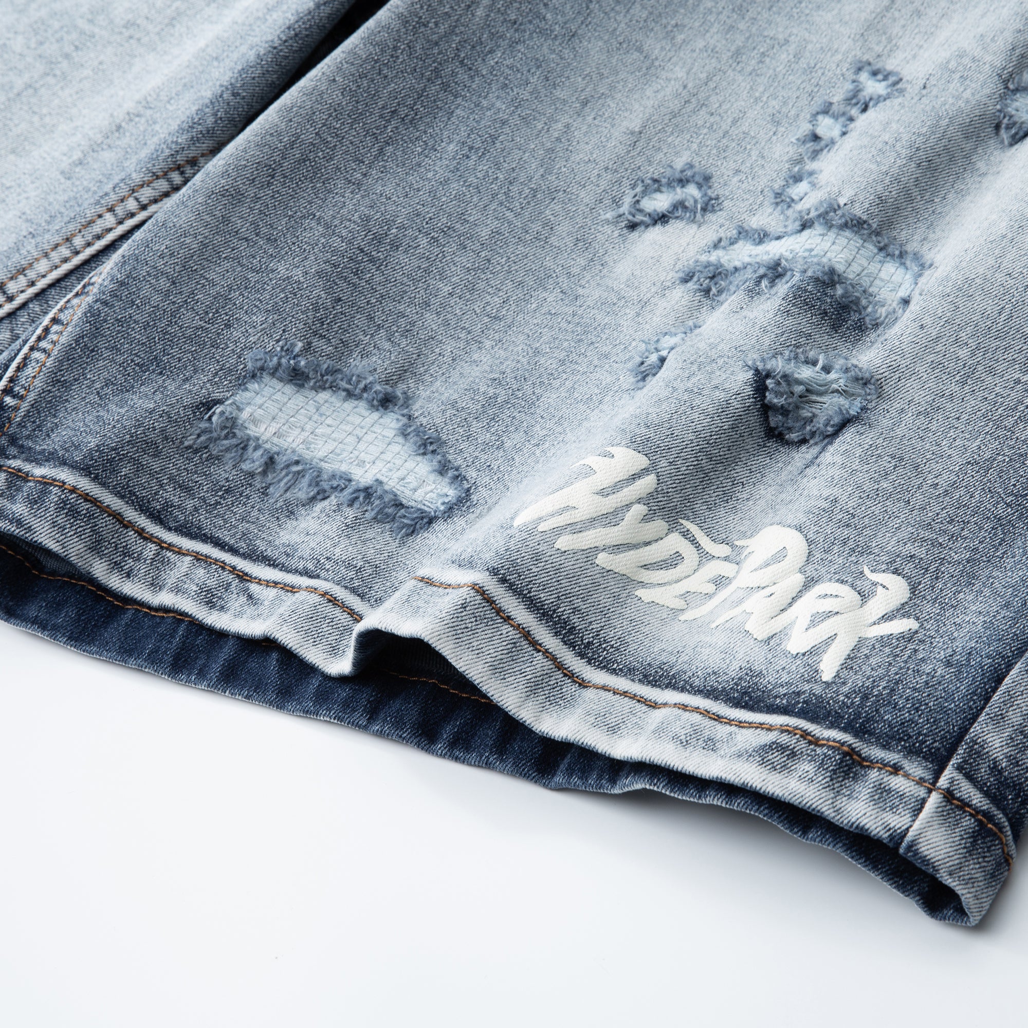 Double Denim Short - Blue