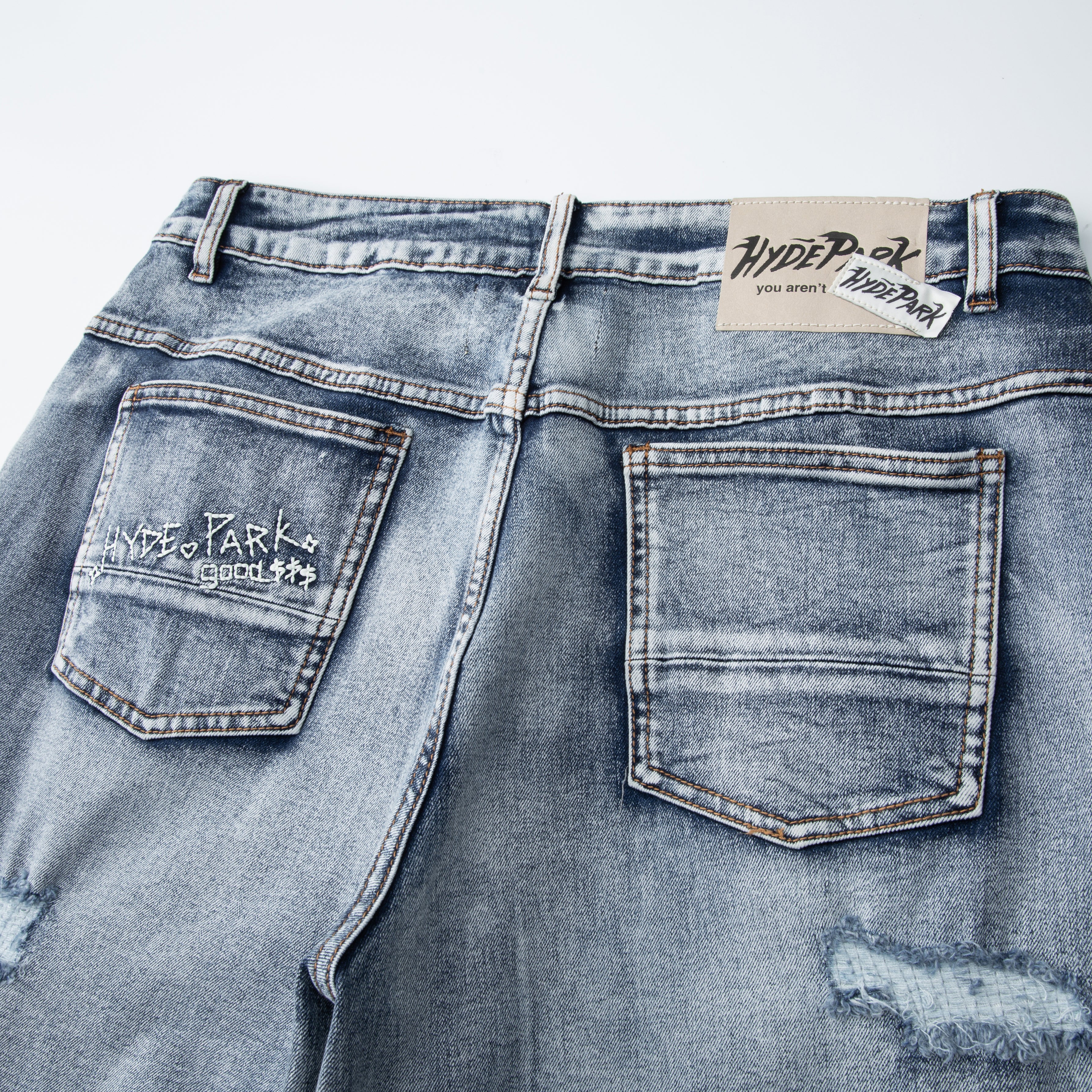 Double Denim Short - Blue