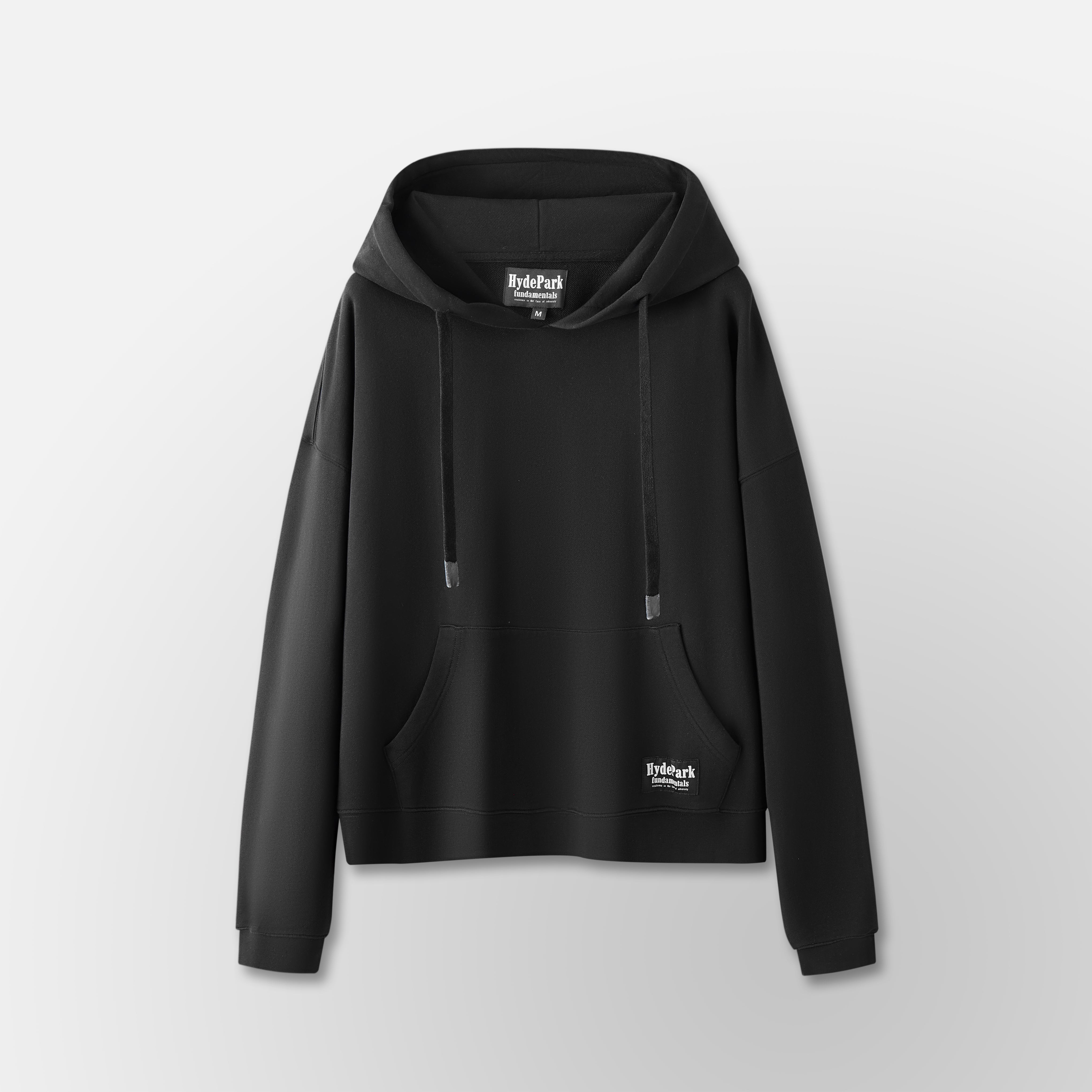 FNDMNTLS- Over Size Hoodie Black