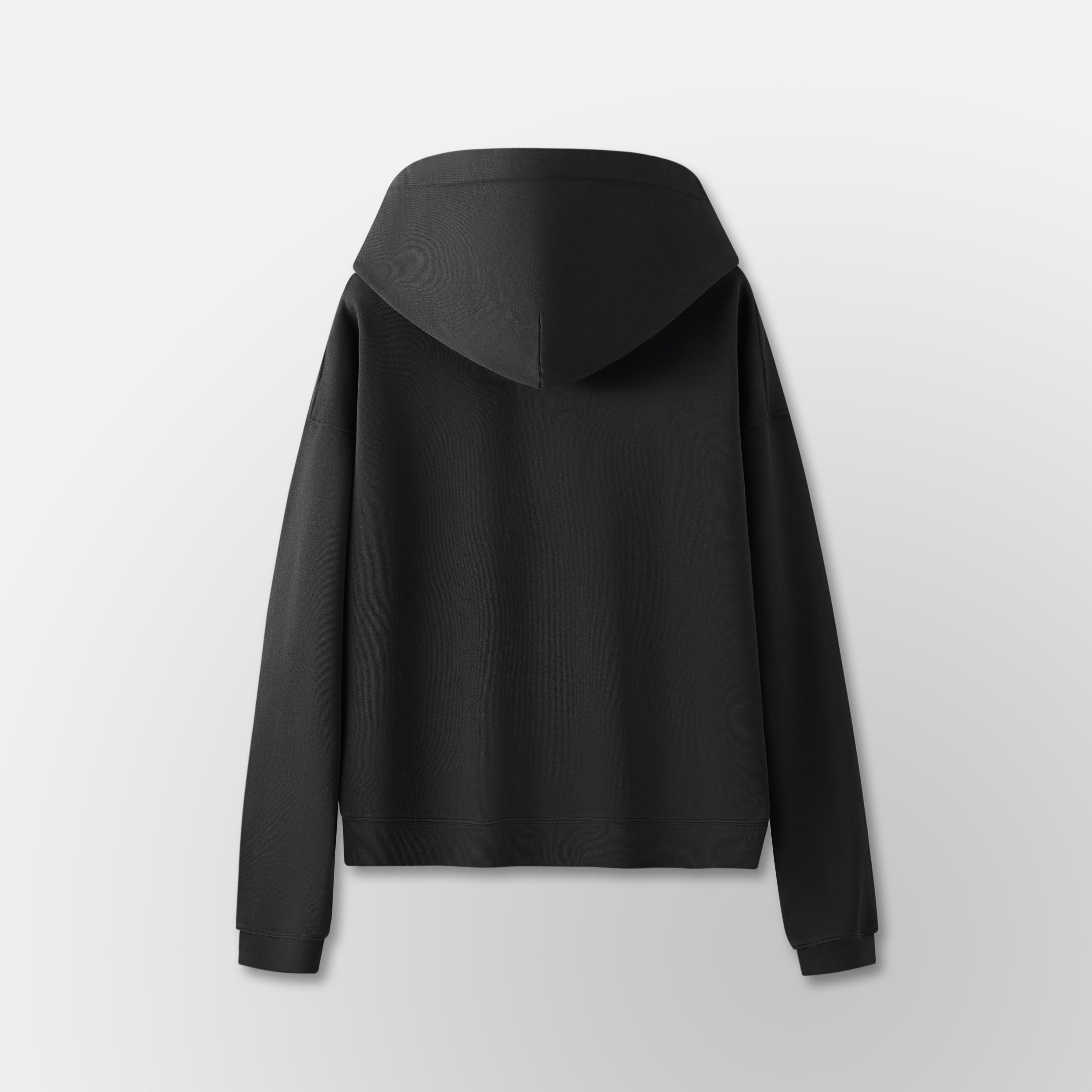 FNDMNTLS- Over Size Zip Hoodie- Black