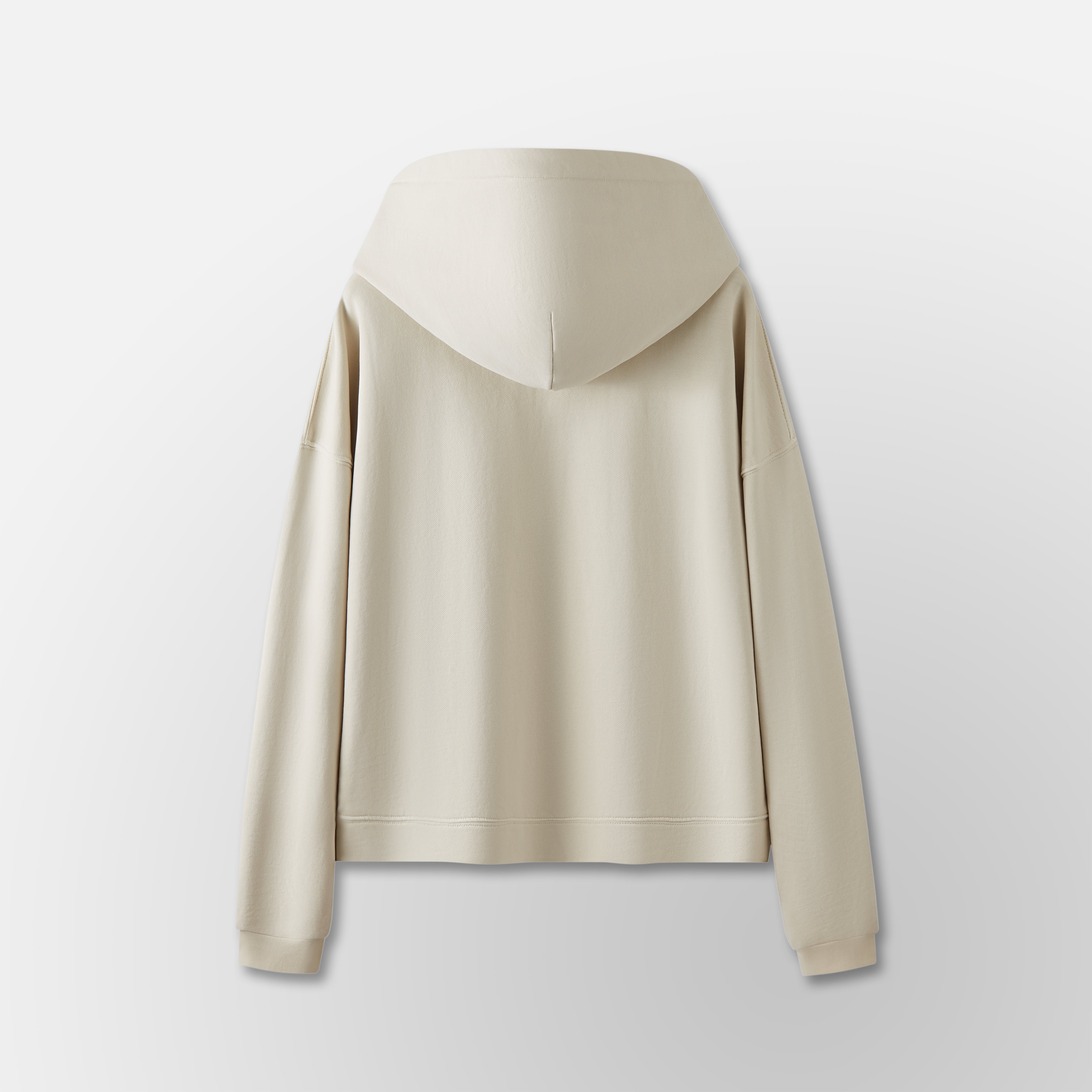 FNDMNTLS- Over Size Zip Hoodie- Cream
