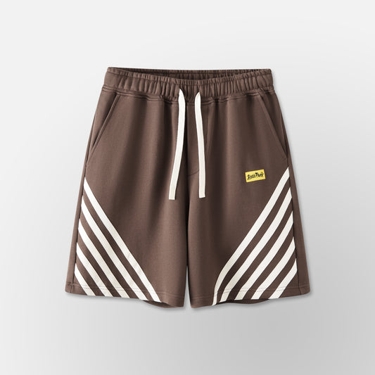 Relax Striped Shorts - Brown