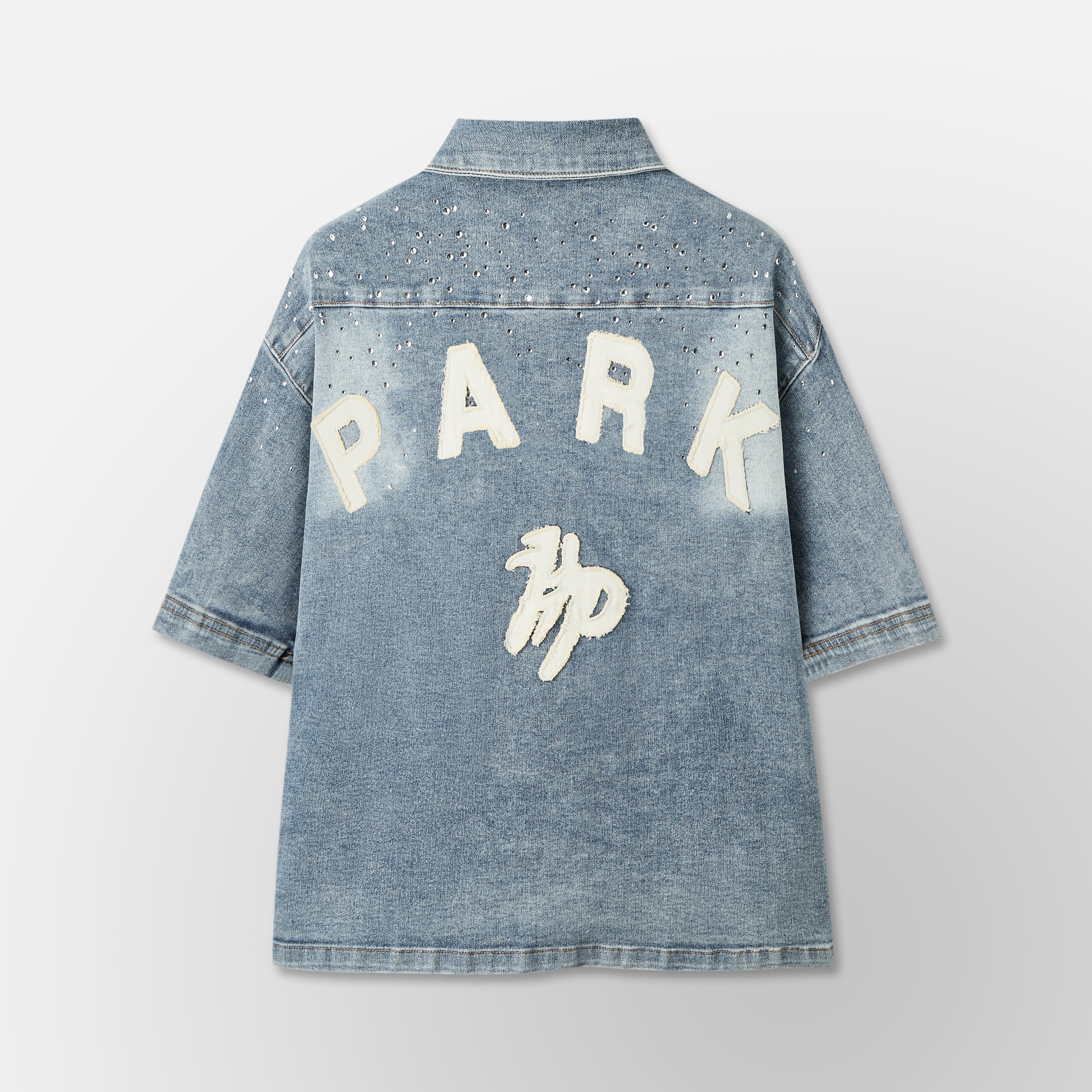 Studded Park Denim Work Shirt 2.0 - Blue